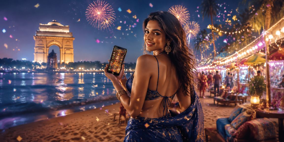 Mobile gaming interface view of casino games near India Gate