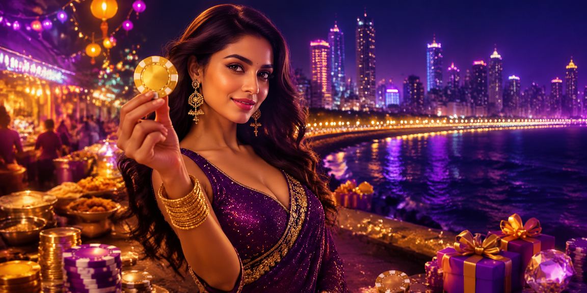 Mobile phone showing Teen Patti gameplay in Mumbai night market environment